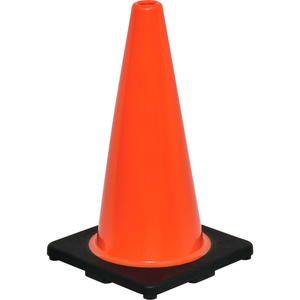 18" TRAFFIC CONE, NON-REFLECTIVE, BLACK BASE, 3 LBS by Jinyun Granchess Rubber & Plastics Co.Lt