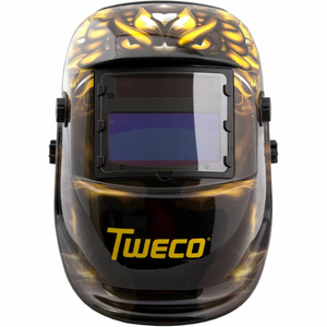 TWECO AUTO-DARKENING WELDING HELMET, DRAGON, 3.86" X 1.69" VIEWING AREA, 5 POINT HEAD GEAR by ESAB Welding & Cutting