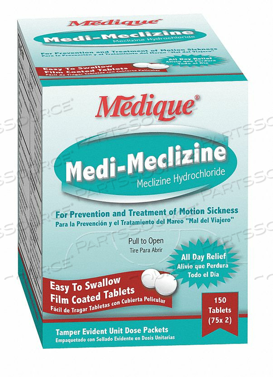 NAUSEA MOTION SICKNESS TABLET PK100 by Medique