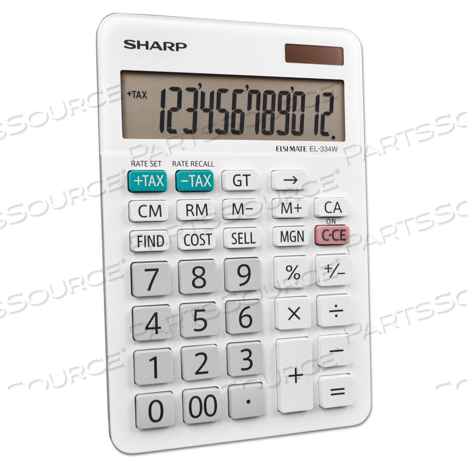 EL-334W LARGE DESKTOP CALCULATOR, 12-DIGIT LCD by Sharp Electronics Corporation