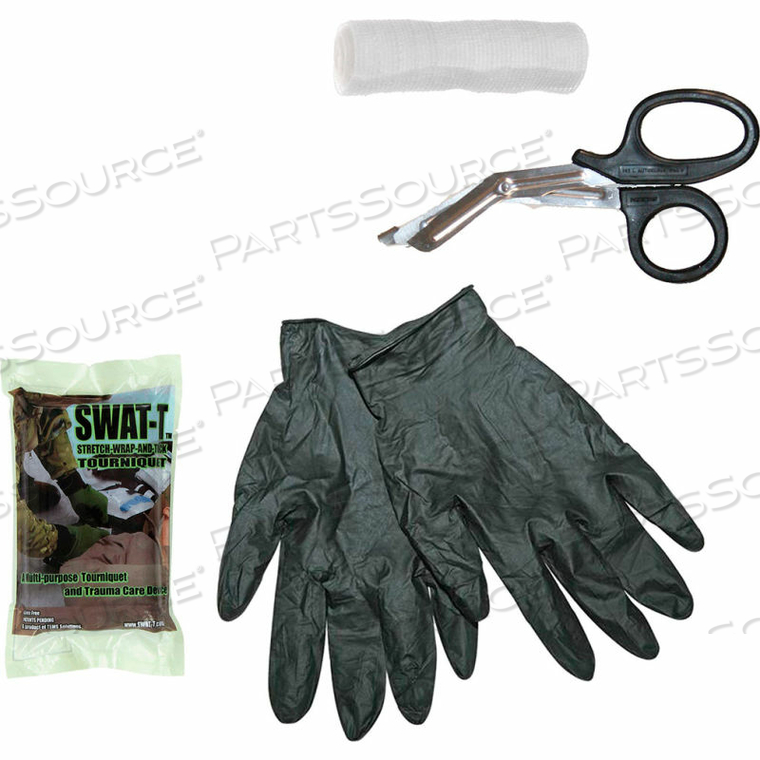 FIRST VOICE BLEED STOP/ACTIVE SHOOTER, MULTI PERSON, SINGLE USE FIRST AID KIT by First Voice