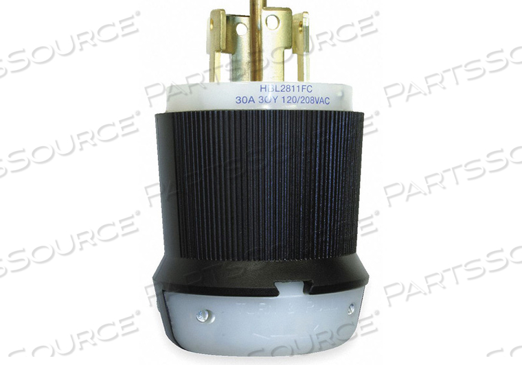 PLUG 120/208VAC 30A L21-30P 4P 5W 3PH by Hubbell Incorporated, Wiring Device-Kellums PLUG 120/208VAC 30A L21-30P 4P 5W 3PH by Hubbell Incorporated, Wiring Device-Kellums