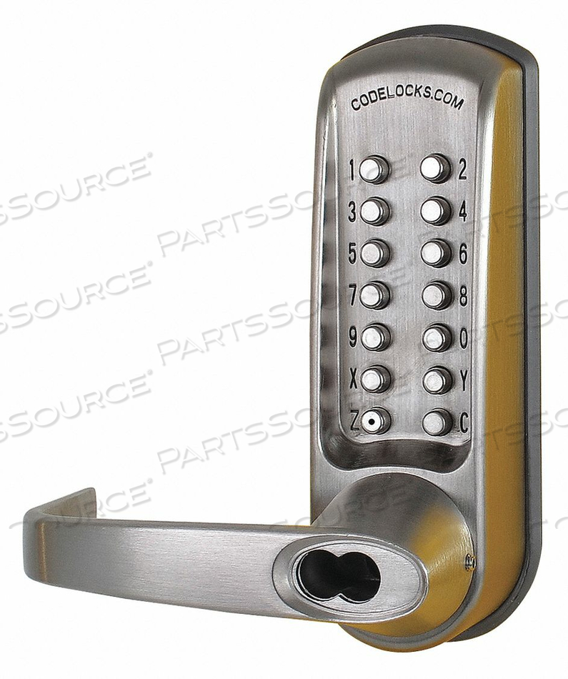 MECHANICAL LOCKSET BRUSHED STEEL LEVER by Codelocks MECHANICAL LOCKSET BRUSHED STEEL LEVER by Codelocks