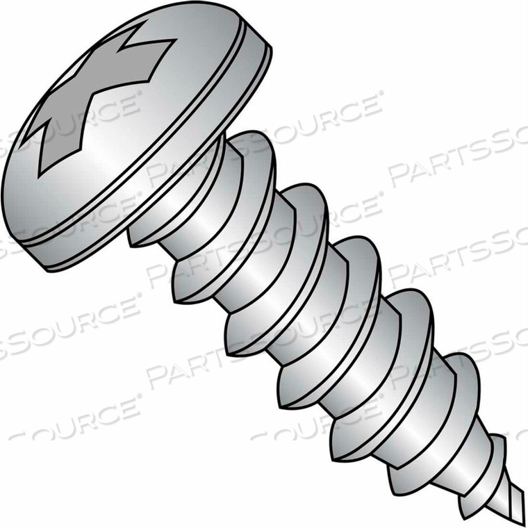 #2 X 1/4 PHILLIPS PAN SELF TAPPING SCREW TYPE AB FULLY THREADED 18-8 STAINLESS STEEL - PKG OF 5000 by Kanebridge Corporation