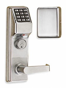 ELECTRONIC LOCK SATIN CHROME 12 BUTTON by Trilogy ELECTRONIC LOCK SATIN CHROME 12 BUTTON by Trilogy