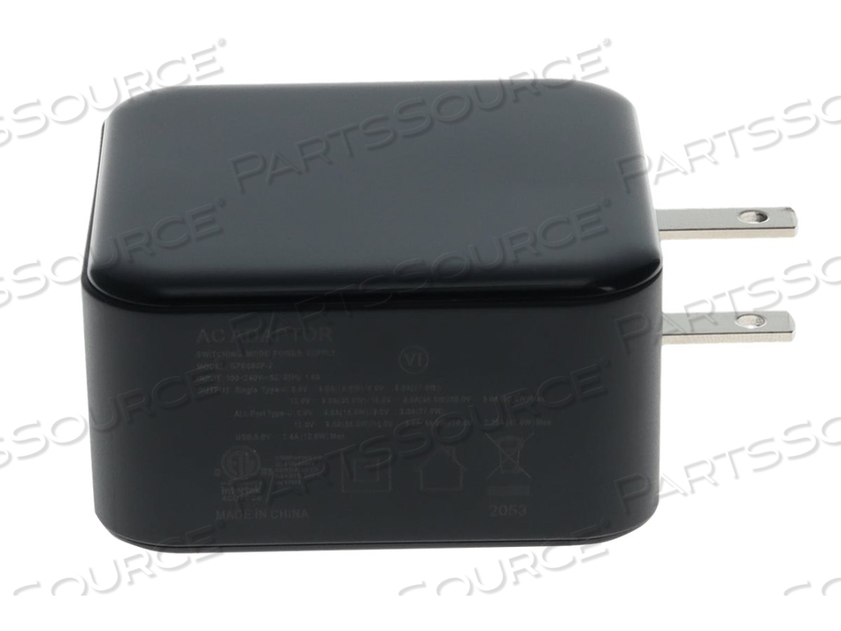 ADDON, POWER ADAPTER, 60 WATT, 3 A, 2 OUTPUT CONNECTORS (USB, USB-C), BLACK by ADDON ADDON, POWER ADAPTER, 60 WATT, 3 A, 2 OUTPUT CONNECTORS (USB, USB-C), BLACK by ADDON