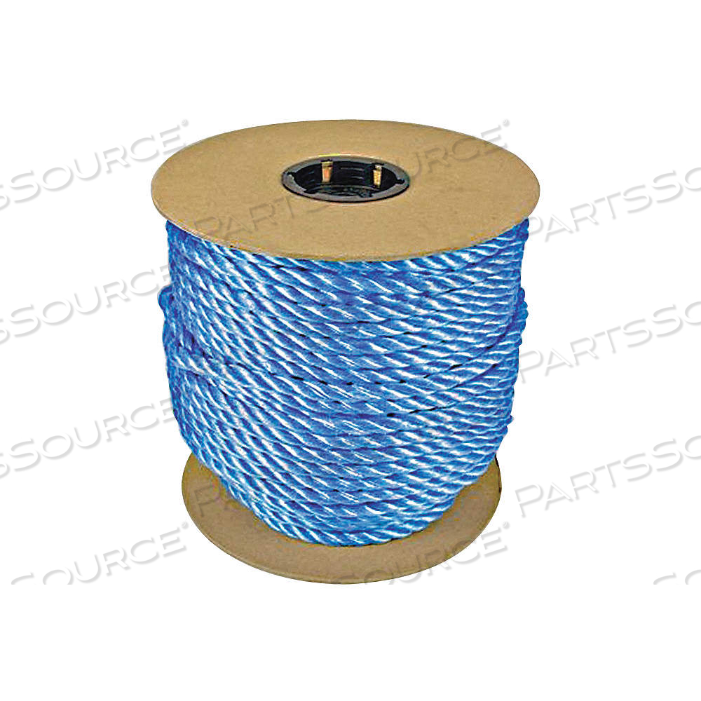 GENERAL PURPOSE UTILITY ROPE, TWISTED, 3/8 IN DIA, 430 LB WORKING LOAD LIMIT, BLUE by Approved Vendor
