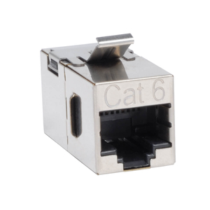CAT6 STRAIGHT THROUGH SHIELDED IN-LINE SNAP-IN COUPLER RJ45 TAA by Tripp Lite