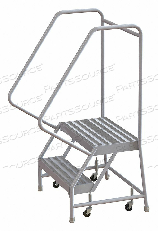 ROLLING LADDER 2 STEPS RIBBED TREAD by Tri-Arc