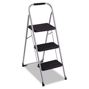 3-STEP BIG STEP FOLDING STOOL, 200 LB CAPACITY, 17.75 X 28 X 45.63, LIGHT GRAY by Cosco