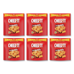 BAKED SNACK CRACKERS, EXTRA TOASTY CHEESE, 7 OZ BAG, 6/CARTON by Cheez-It