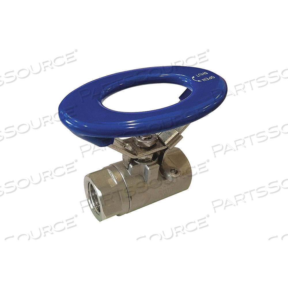MANUAL TWO-WAY BALL VALVE, 3/4 IN, 316 STAINLESS STEEL, STRAIGHT VALVE BODY, PTFE by Approved Vendor