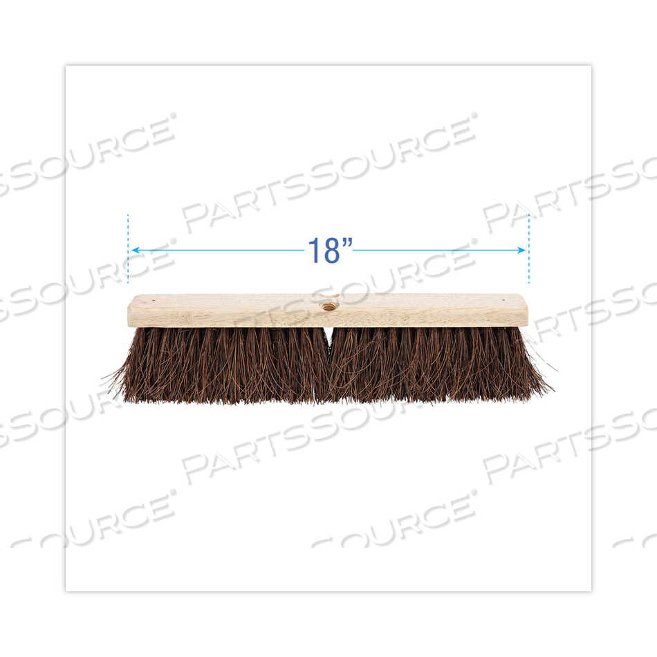 FLOOR BRUSH HEAD, 3.25" NATURAL PALMYRA FIBER BRISTLES, 18" BRUSH by Boardwalk FLOOR BRUSH HEAD, 3.25" NATURAL PALMYRA FIBER BRISTLES, 18" BRUSH by Boardwalk