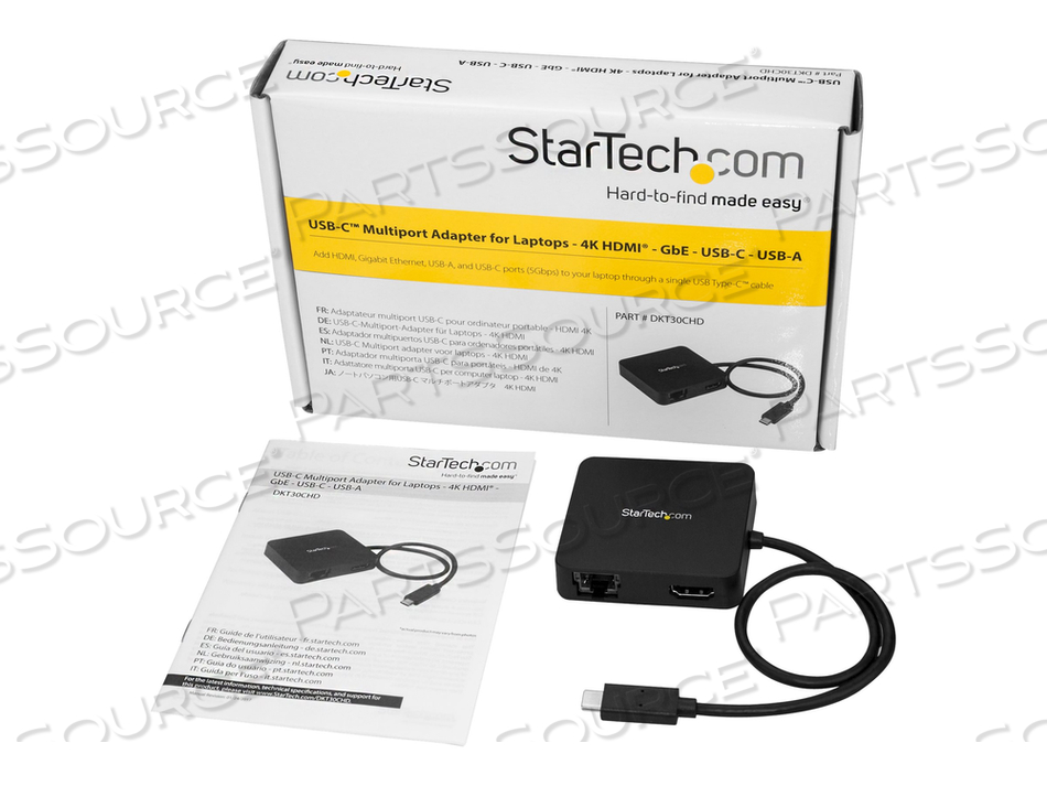 PORTABLE 4-IN-1 USB C MULTIPORT ADAPTER USB BUS-POWERED - 4K 30HZ HDMI VIDEO/GIG by StarTech.com Ltd.