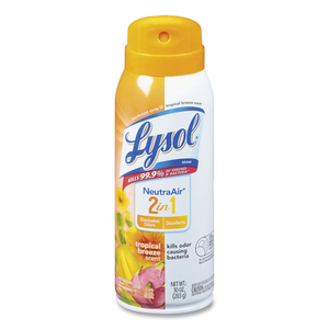 2 IN 1 DISINFECTANT SPRAY III, TROPICAL BREEZE, 10 OZ AEROSOL SPRAY, 6/CARTON by Lysol