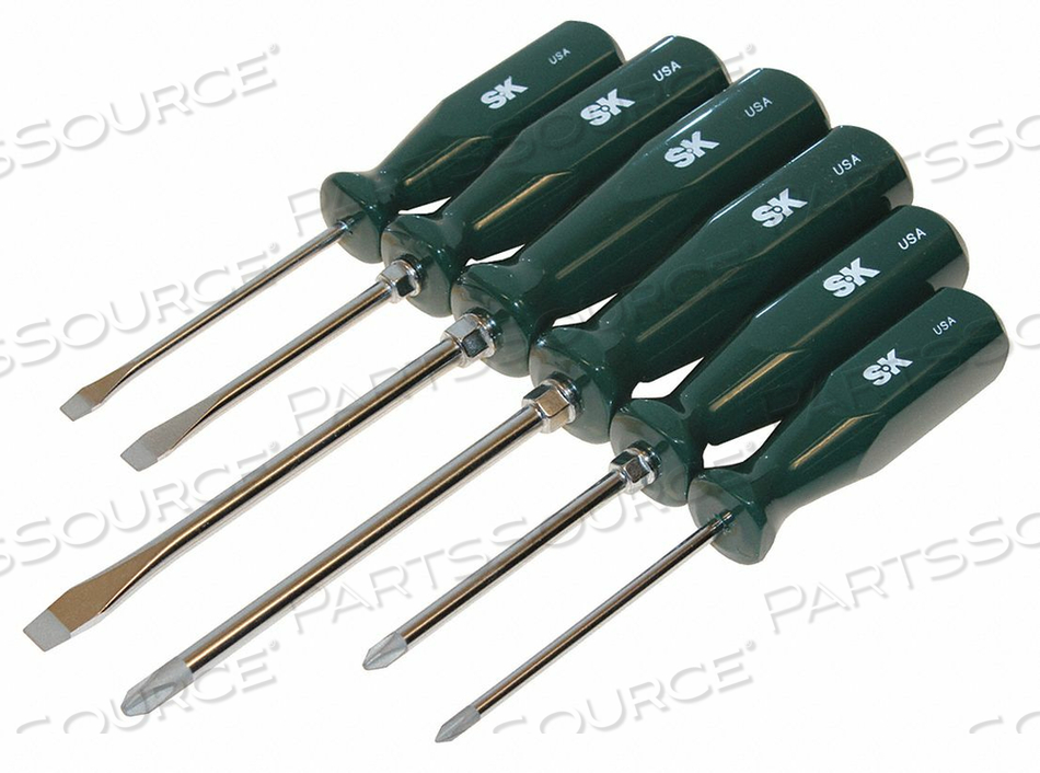 SCREWDRIVER SET SLOTTED/PHILLIPS 6 PC by SK Professional Tools SCREWDRIVER SET SLOTTED/PHILLIPS 6 PC by SK Professional Tools