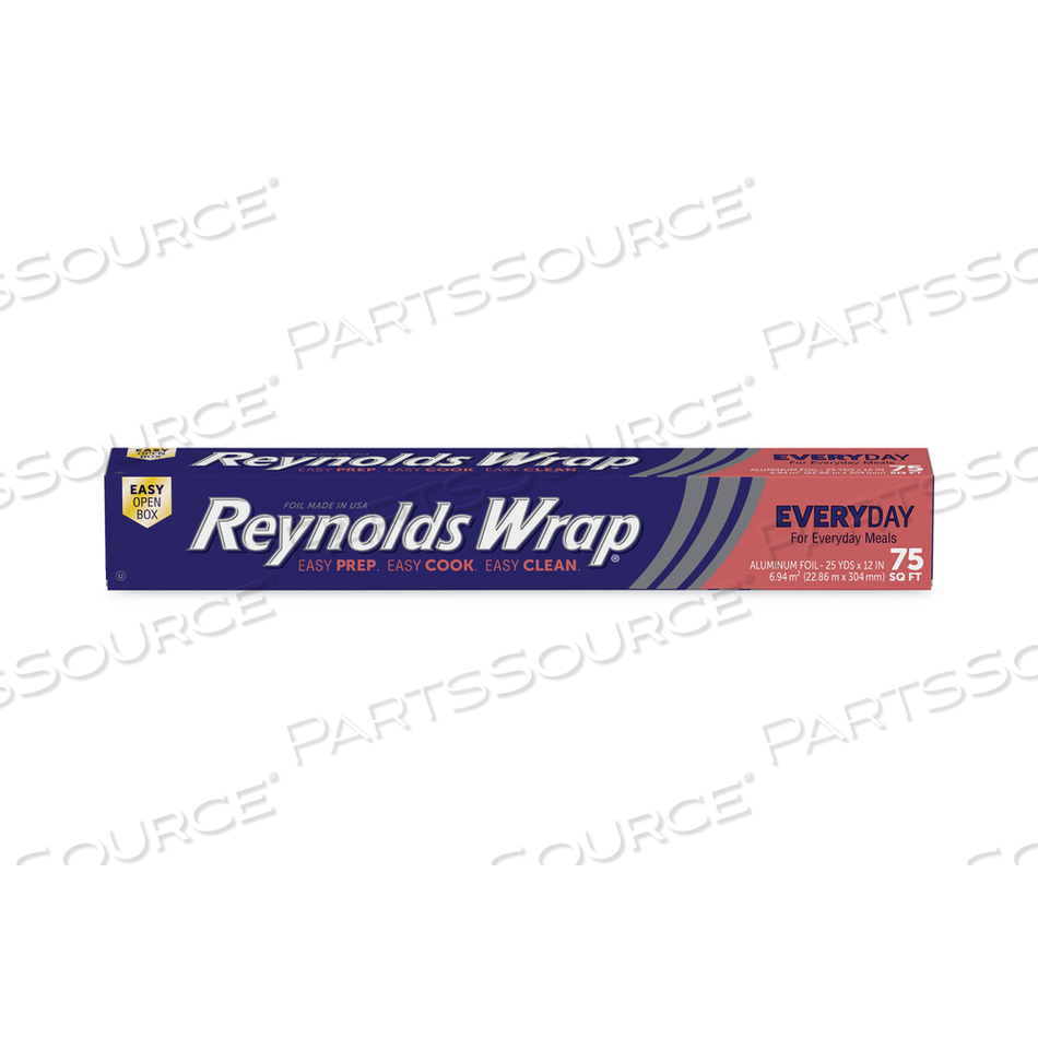 STANDARD ALUMINUM FOIL ROLL, 12" X 75 FT, SILVER by Reynolds