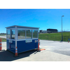 6'X8' GUARD BOOTH, BLUE - DELUXE MODEL, PRE-ASSEMBLED by Guardian Booth LLC