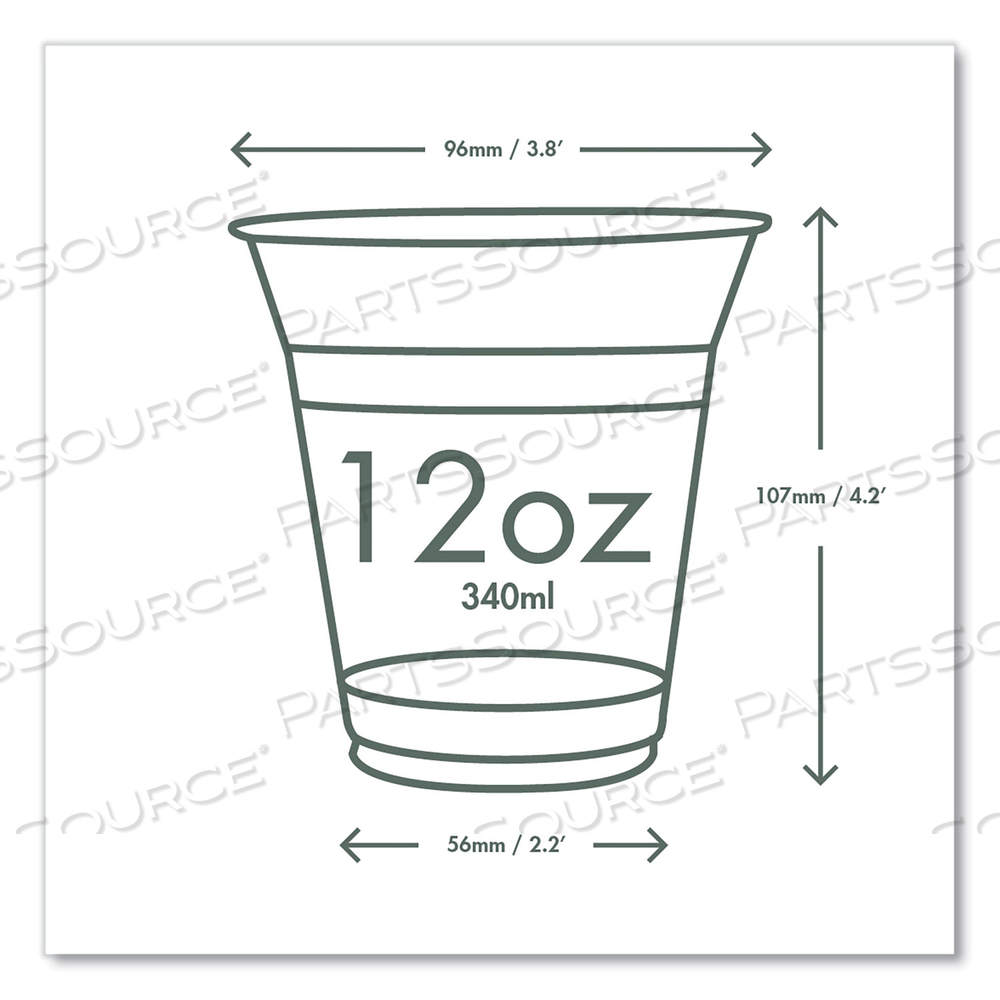 96-SERIES COLD CUP, 12 OZ, CLEAR/GREEN by Vegware 96-SERIES COLD CUP, 12 OZ, CLEAR/GREEN by Vegware