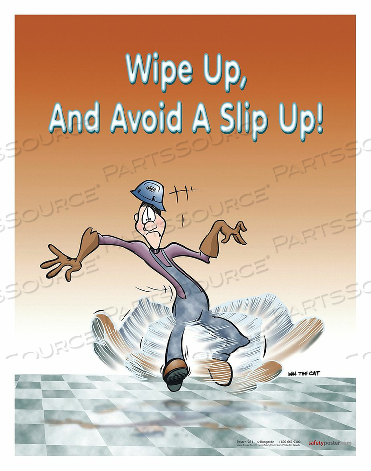 SAFETY PSTR WIPE UP TO AVOID A SLIPS ENG by SafetyPoster