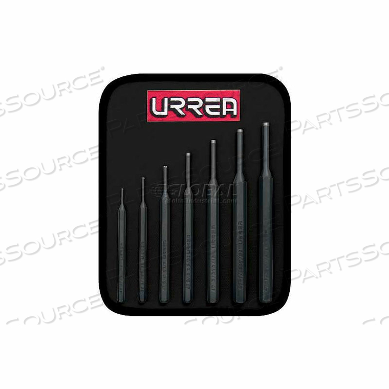 DRIVE PIN PUNCH SET, 7 PIECES by Urrea Professional Tools