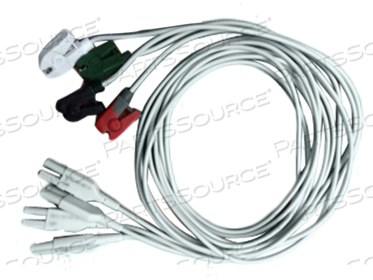 LEAD SET, REPLACEMENT, FOR USE WITH: FOR WAM/AM12 LIMBS CLIP AHA GRAY by Mortara Instrument, Inc
