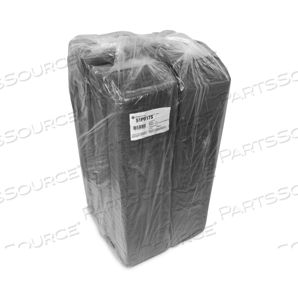 SUPERMARKET TRAY, #17S, 8.38 X 4.5 X 0.69, BLACK, FOAM by Pactiv