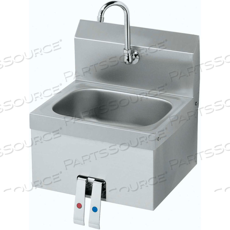 16" WIDE HAND SINK WITH KNEE VALVE by Krowne