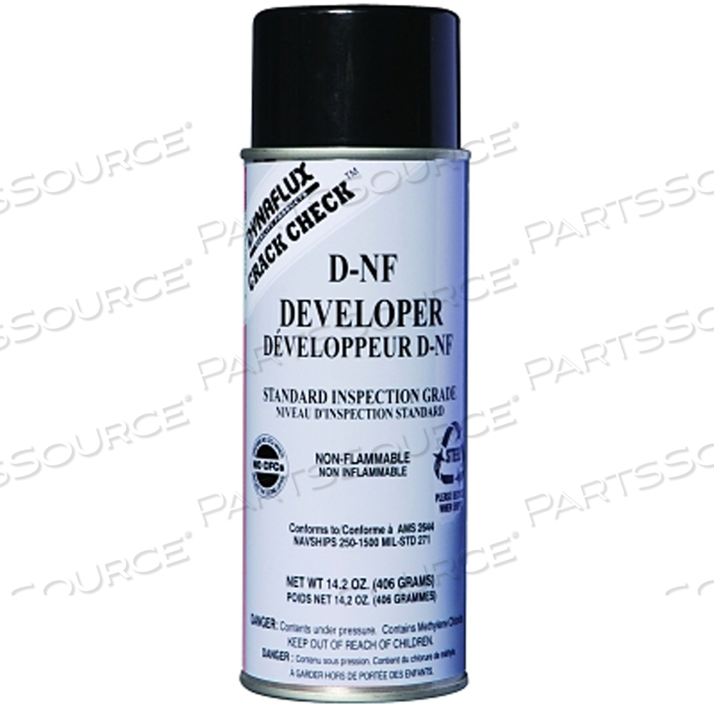 VISIBLE DYE PENETRANT SYSTEM, DEVELOPER, 16 OZ, AEROSOL CAN by Dynaflux VISIBLE DYE PENETRANT SYSTEM, DEVELOPER, 16 OZ, AEROSOL CAN by Dynaflux