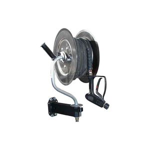 HOT-2-GO 3/8" X 150' CAPACITY 5000 PSI STAINLESS STEEL PIVOTING PRESSURE WASHER HOSE REEL by Hydro Tek Systems Inc