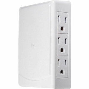 GOGREEN POWER, 6 OUTLET SIDE MOUNT WALL TAP - WHITE by Perf Power Go Green