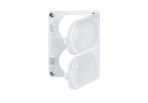 REPLACEMENT DUPLEX OUTLET COVER WITH ASSOCIATED MOUNTING HARDWARE by Leviton