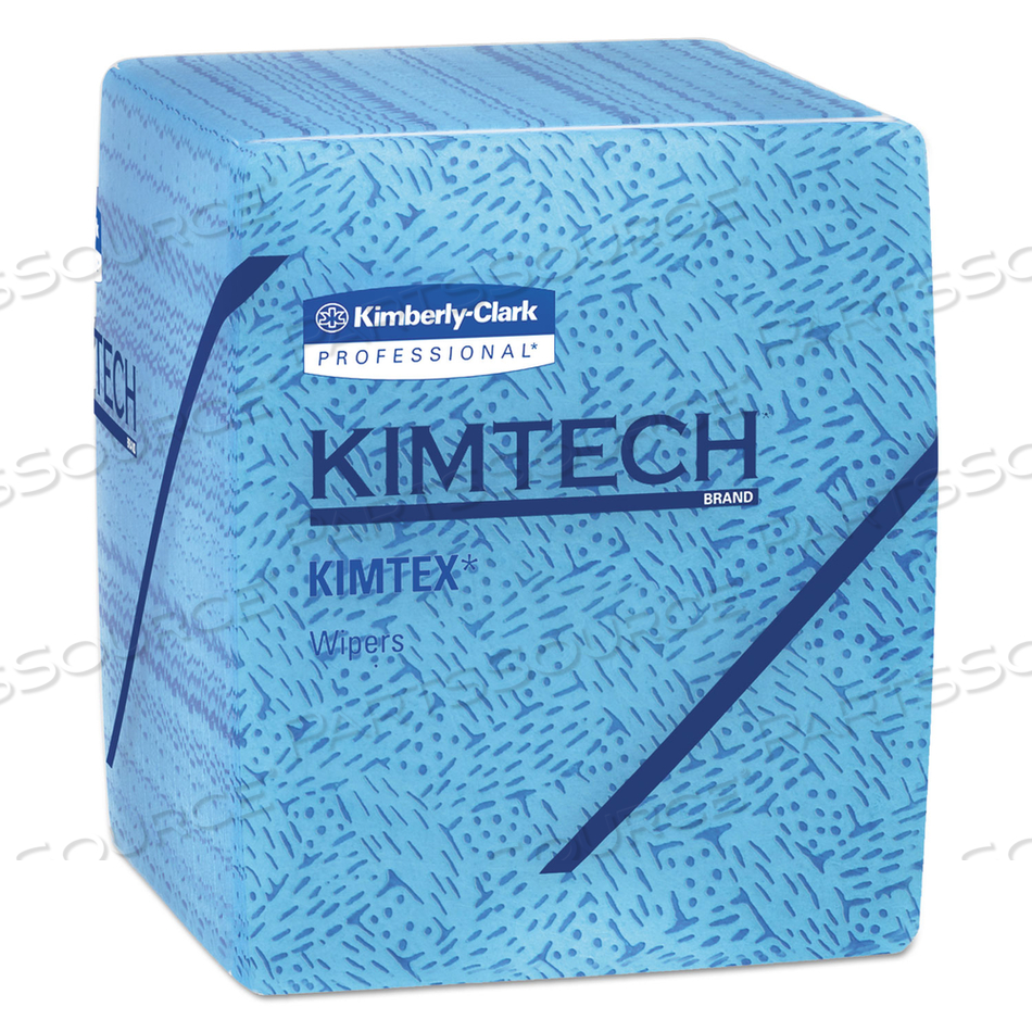 POWER CLEAN OIL, GREASE AND INK CLOTHS, 1/4 FOLD, 12.5 X 12, BLUE, 66/BOX by WypAll