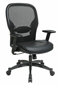 MANAGER CHAIR LEATHER BLK 18-23 SEAT HT by Office Star