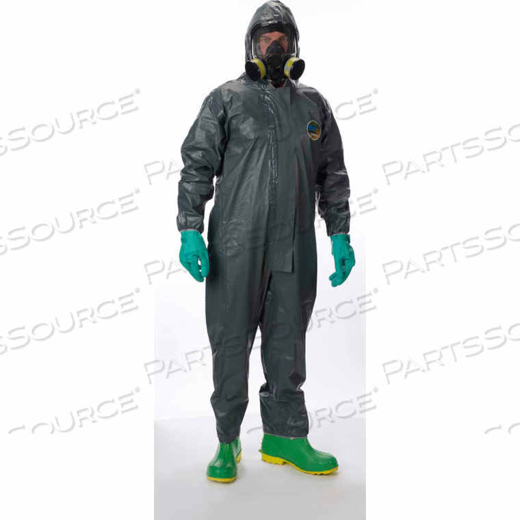 LAKELAND 51130 PYROLON CRFR DISPOSABLE COVERALL 3XL, HOOD, ELASTIC FACE/WRISTS/ANKLES, 6/CASE 