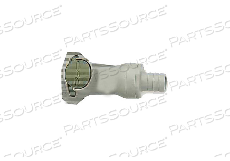 HFC17812 0.5" POLYPROPYLENE QUICK-DISCONNECT FITTING STRAIGHT-THROUGH HOSE BARB - GREY by Cole-Parmer Instrument Company