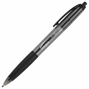 RUBBER GRIP RETRACTABLE PENS BLACK PK12 by Integra