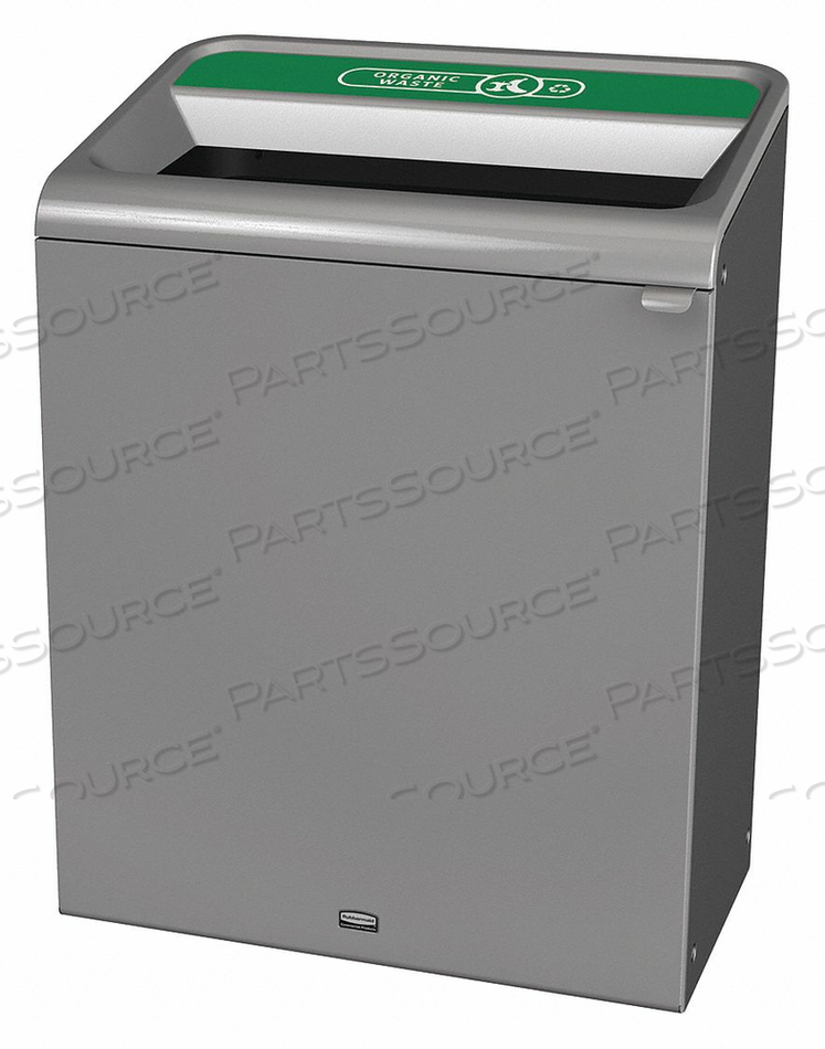 RECYCLE CONTAINER RECTANGLE 45 GAL. GRAY by Rubbermaid Medical Division