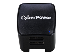 TR12U3A, POWER ADAPTER, 3.1 A, 2 OUTPUT CONNECTORS (USB), BLACK by CyberPower