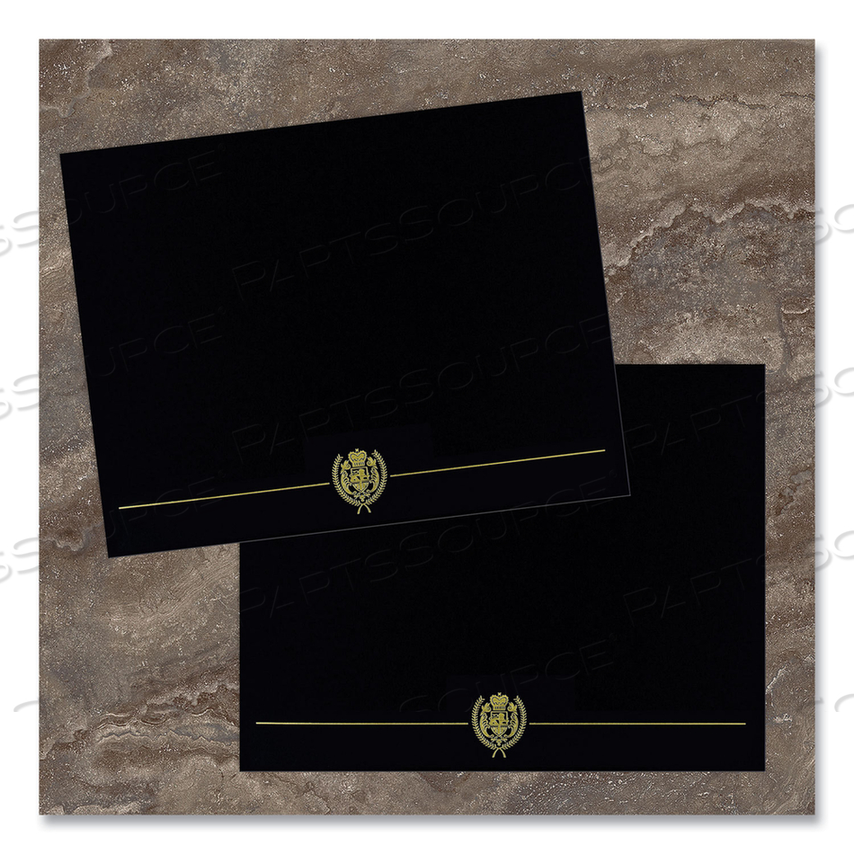 CLASSIC CREST CERTIFICATE COVERS, 9.38 X 12, BLACK by Great Papers