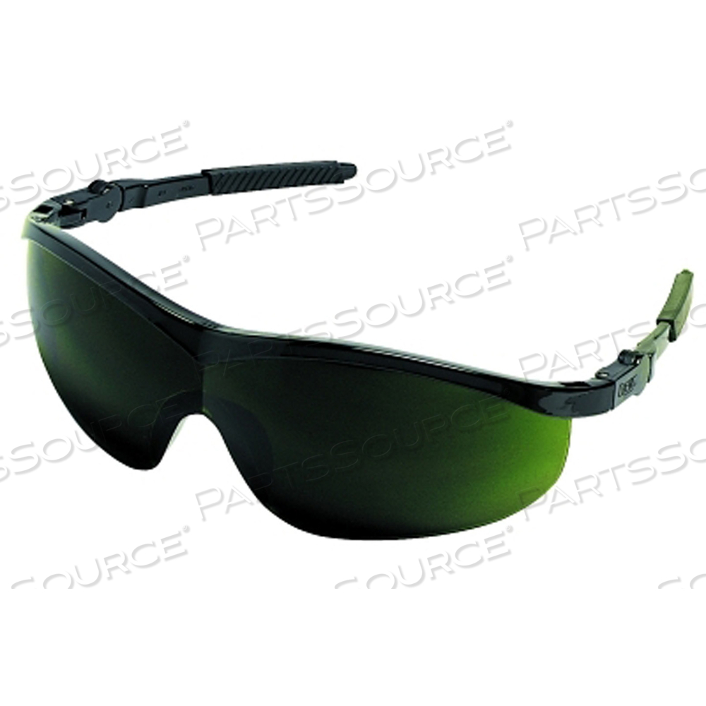 ST1 SERIES PROTECTIVE EYEWEAR, GREEN LENS, POLYCARBONATE, FILTER 5.0, BLACK FRAME by MCR Safety