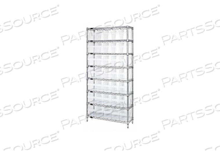 BIN SHELVING OVERALL 36 D CLEAR by Quantum Storage Systems BIN SHELVING OVERALL 36 D CLEAR by Quantum Storage Systems