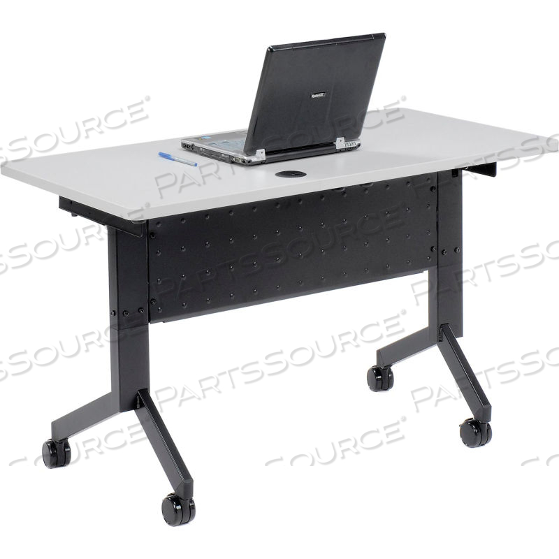 INTERION TRAINING TABLE - FLIP-TOP 48" X 24" - GRAY by Approved Vendor INTERION TRAINING TABLE - FLIP-TOP 48" X 24" - GRAY by Approved Vendor