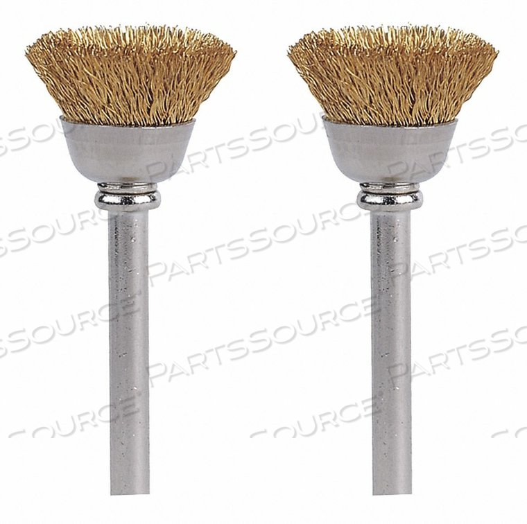 BRASS BRUSH 1/2IN. DIA. 1-3/4IN. L PK2 by Dremel