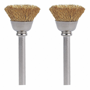 BRASS BRUSH 1/2IN. DIA. 1-3/4IN. L PK2 by Dremel