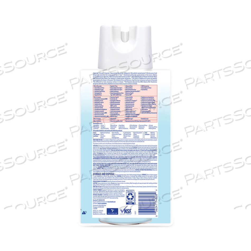 DISINFECTANT SPRAY, CRISP LINEN, 19 OZ AEROSOL SPRAY by Lysol DISINFECTANT SPRAY, CRISP LINEN, 19 OZ AEROSOL SPRAY by Lysol