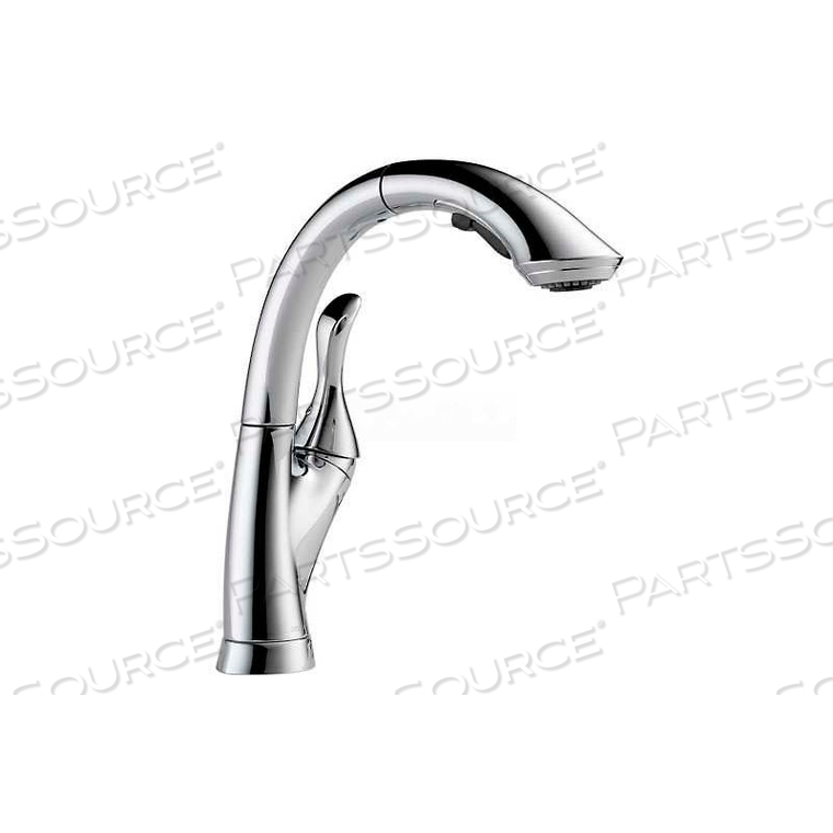 LINDEN SINGLE HANDLE WATER-EFFICIENT PULL-OUT KITCHEN FAUCET, CHROME 