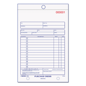 PURCHASE ORDER BOOK, 12 LINES, THREE-PART CARBONLESS, 5.5 X 7.88, 50 FORMS TOTAL by Rediform PURCHASE ORDER BOOK, 12 LINES, THREE-PART CARBONLESS, 5.5 X 7.88, 50 FORMS TOTAL by Rediform