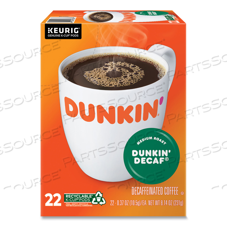 K-CUP PODS, DUNKIN' DECAF by Dunkin Donuts K-CUP PODS, DUNKIN' DECAF by Dunkin Donuts