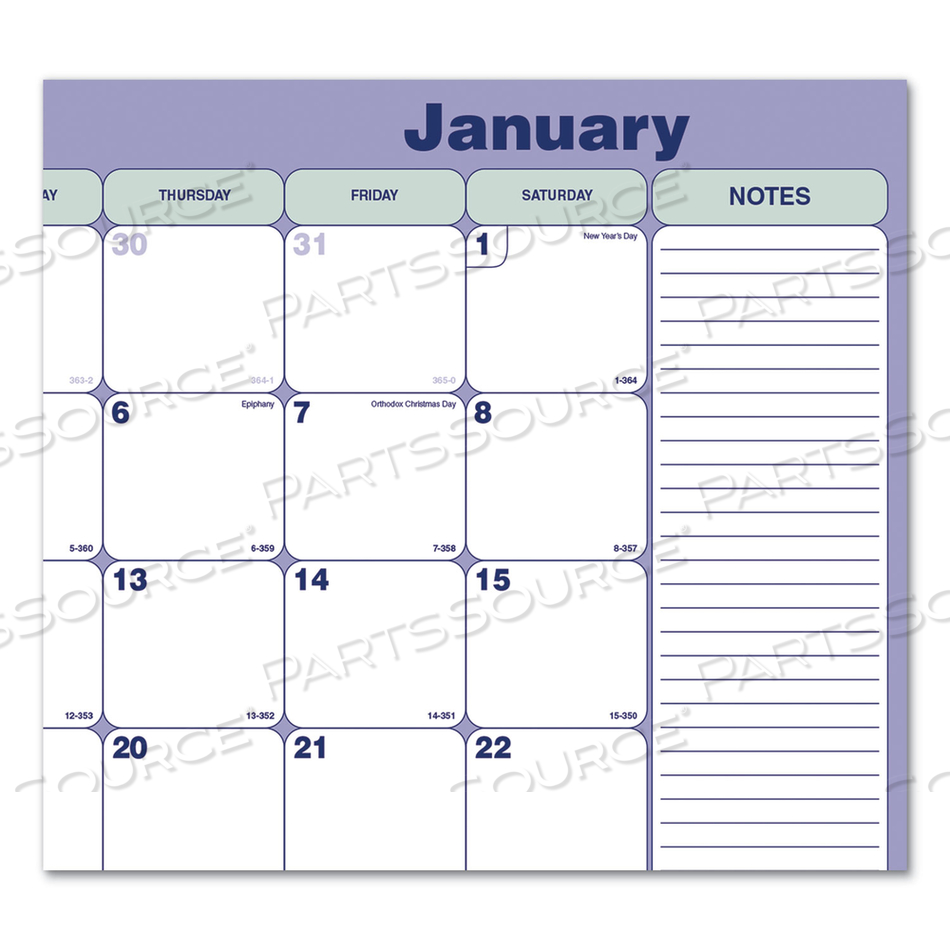 MONTHLY DESK PAD CALENDAR, 21.25 X 16, WHITE/BLUE/GREEN SHEETS, BLACK BINDING, BLACK CORNERS, 12-MONTH (JAN TO DEC): 2023 MONTHLY DESK PAD CALENDAR, 21.25 X 16, WHITE/BLUE/GREEN SHEETS, BLACK BINDING, BLACK CORNERS, 12-MONTH (JAN TO DEC): 2023